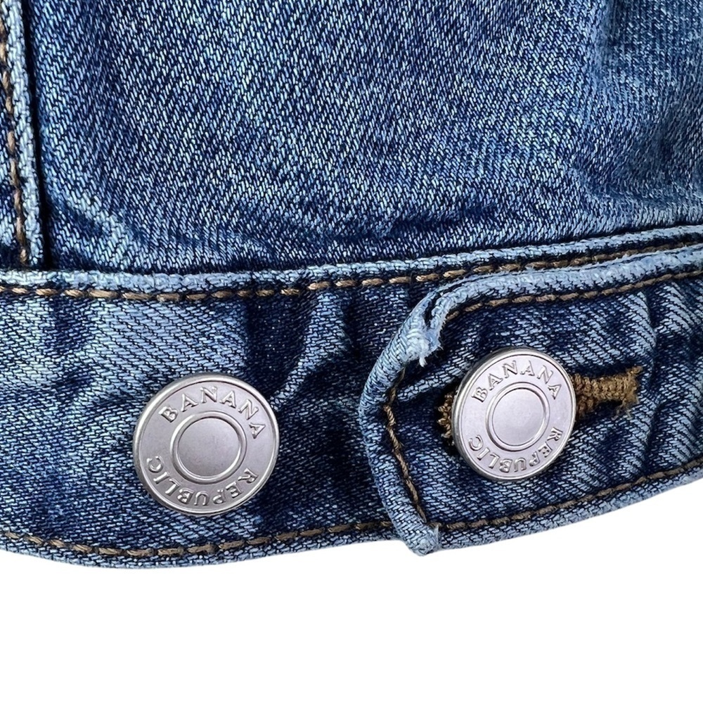 Banana Republic XSmall Denim Trucker Jean Jacket - Picture 6 of 8